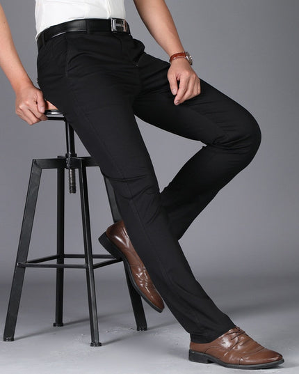 Męskie spodnie eleganckie z prostymi nogawkami