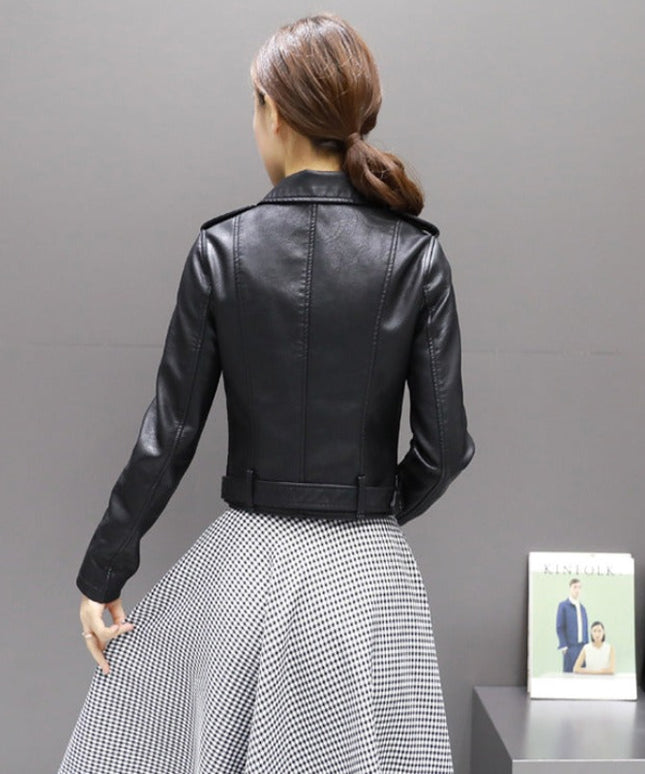 Damska kurtka przejściowa skórzana