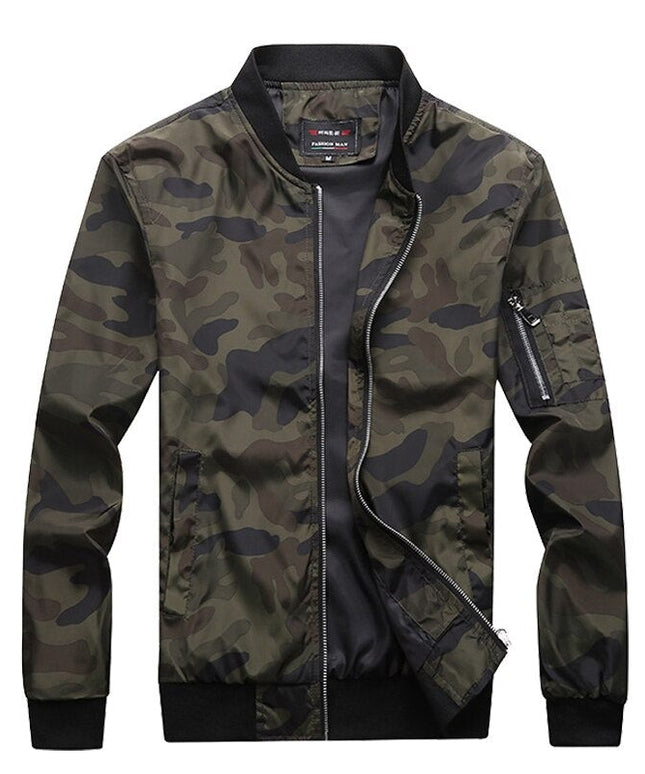 Męska kurtka przejściowa wiatrówka moro