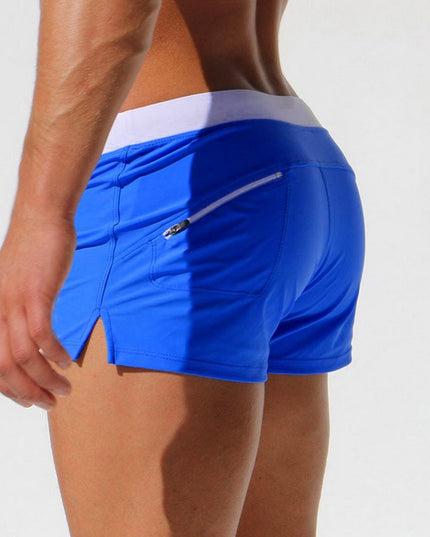 Męskie bokserki kąpielowe z zasuwaną kieszonką z tyłu