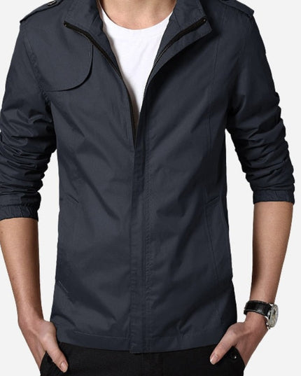 Męska kurtka przejściowa wiatrówka ze stójką