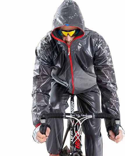 Męska kurtka przejściowa przeciwdeszczowa z kapturem