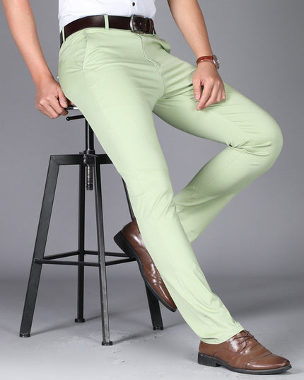 Męskie spodnie eleganckie z prostymi nogawkami