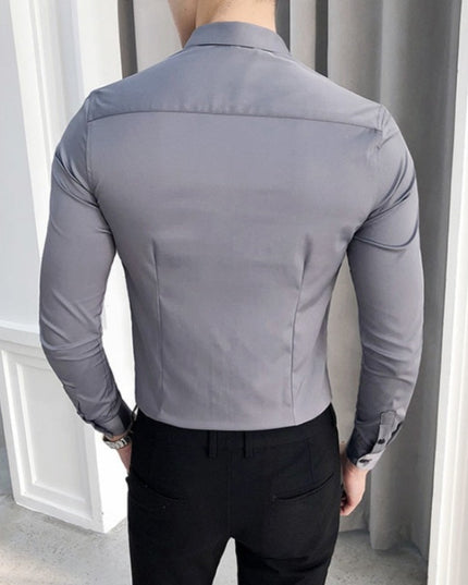 Męska koszula gładka o dopasowanym kroju