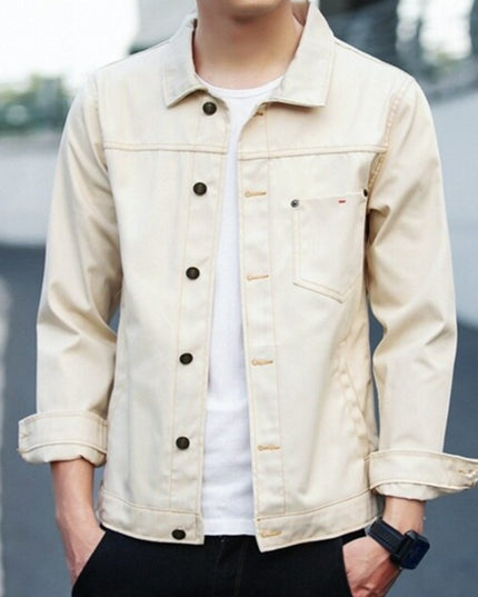 Męska kurtka jeansowa klasyczna o prostym kroju