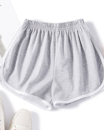 Damskie szorty sportowe z lamówką