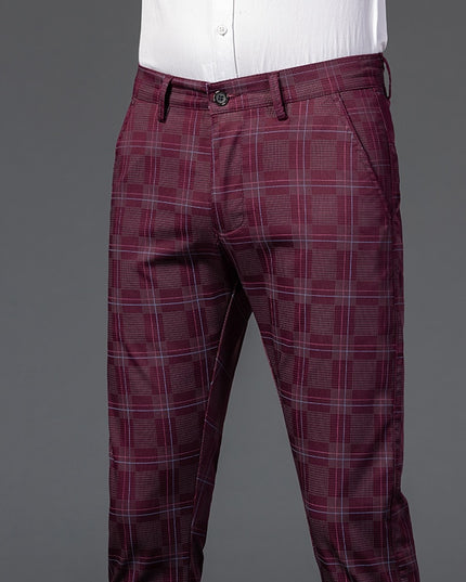 Męskie spodnie chinosy w kratę