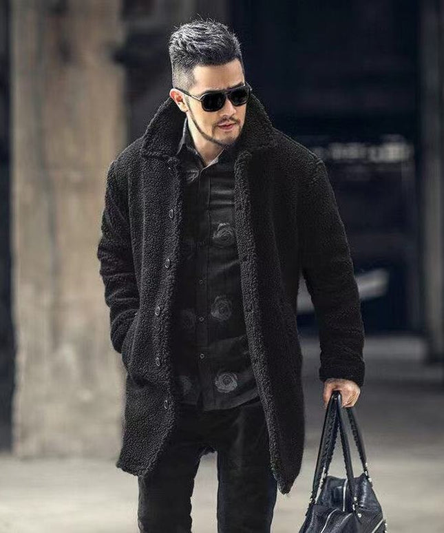 Męski płaszcz futrzany