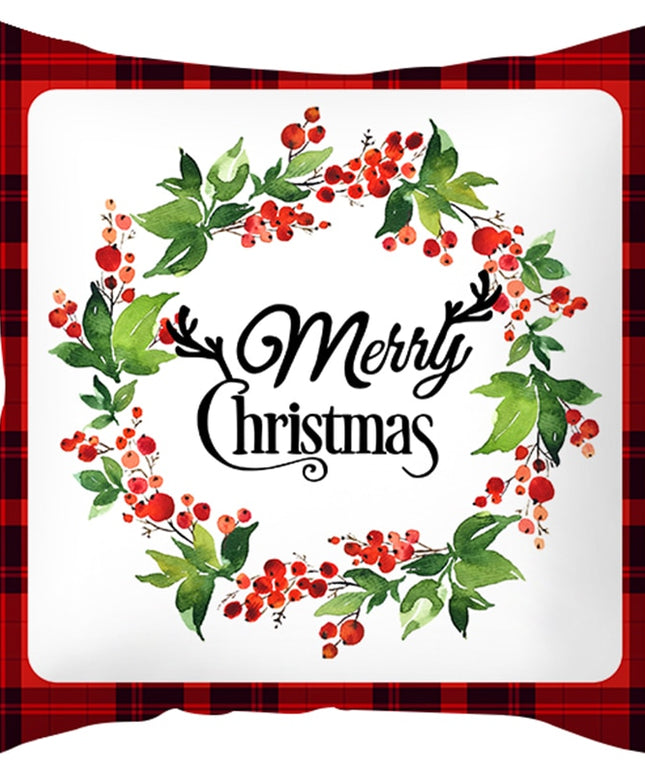 Świąteczna poszewka na poduszkę z napisem Merry Christmas