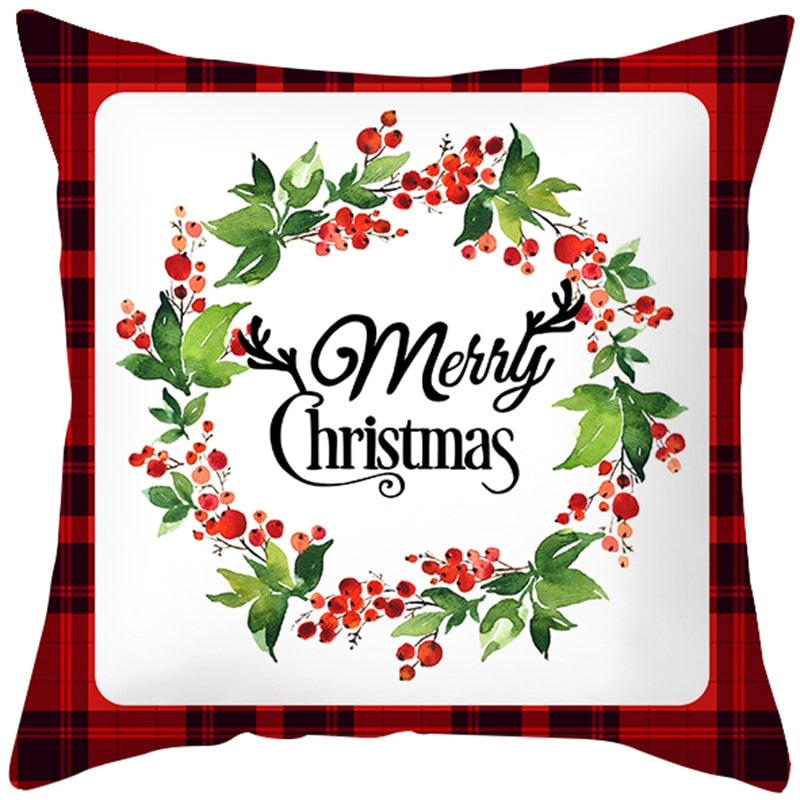Świąteczna poszewka na poduszkę z napisem Merry Christmas