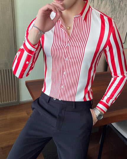 Męska koszula o dopasowanym kroju w paski