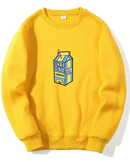 Męska bluza bez kaptura z nadrukiem