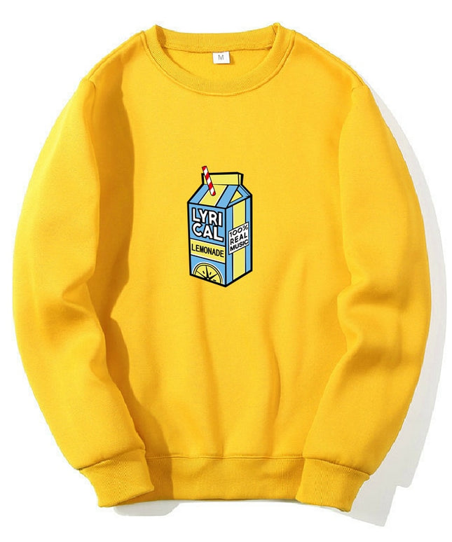 Męska bluza bez kaptura z nadrukiem