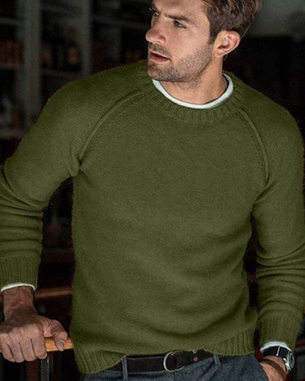 Męski sweter z dekoltem w łódkę o dopasowanym kroju