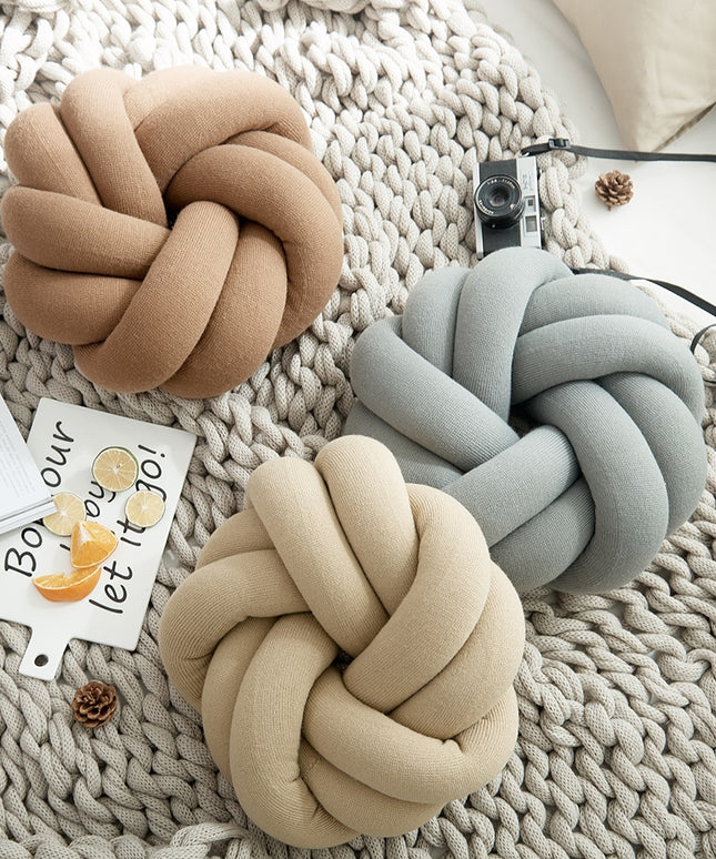 Poduszka dekoracyjna bawełniana węzeł nowoczesny styl