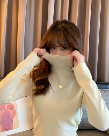 Damski sweter gładki dopasowany