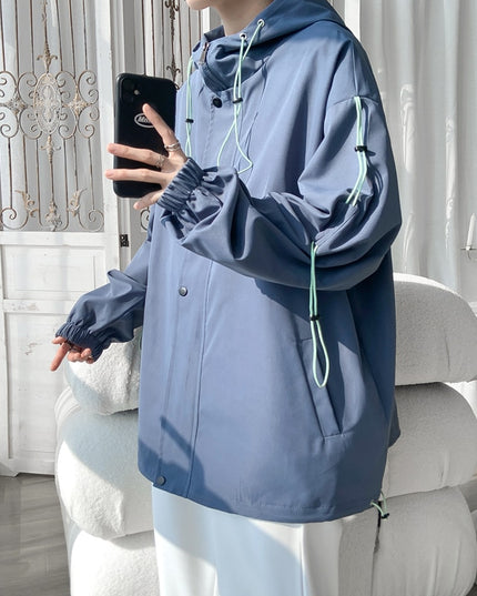 Męska kurtka przejściowa oversize z kapturem