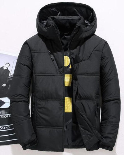 Męska kurtka zimowa ocieplana z kapturem