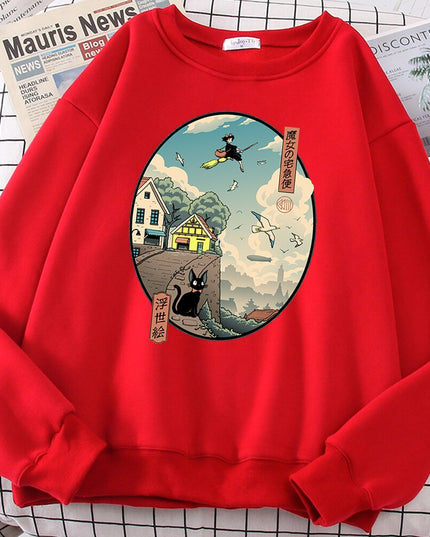 Męska bluza bez kaptura z nadrukowanym obrazkiem