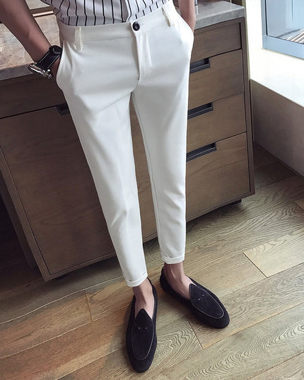 Meskie spodnie chinosy z elastycznej tkaniny