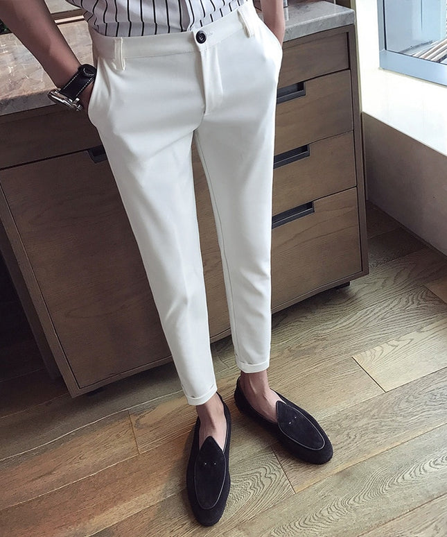 Meskie spodnie chinosy z elastycznej tkaniny