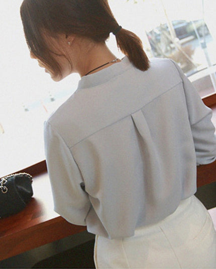 Damska koszula bez kołnierzyka