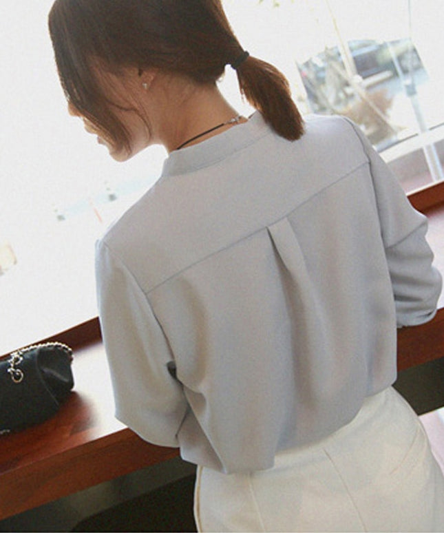 Damska koszula bez kołnierzyka