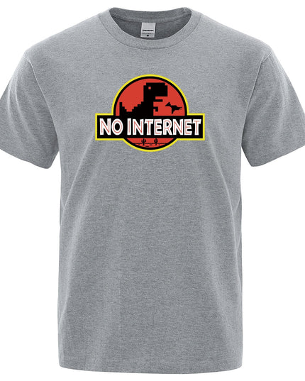 Męski T-shirt z napisem "NO INTERNET"