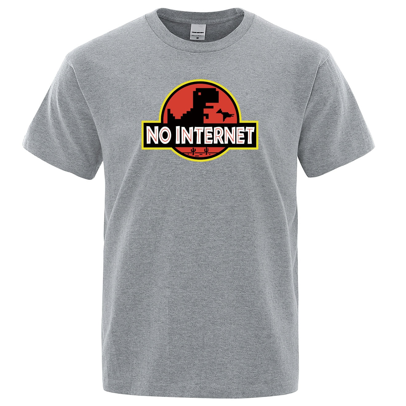Męski T-shirt z napisem "NO INTERNET"