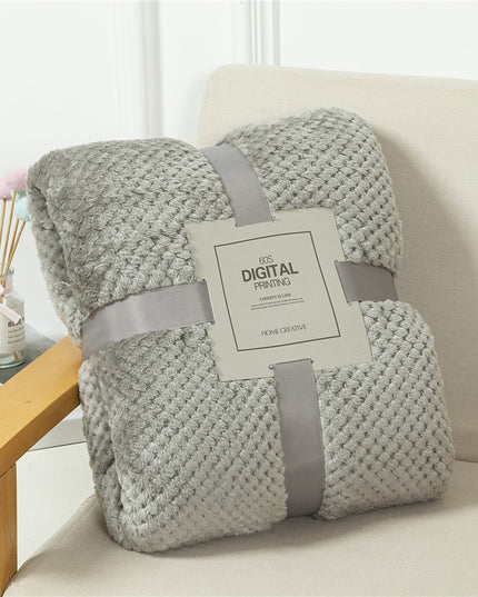 Koc dekoracyjny miękki w jednolitych kolorach