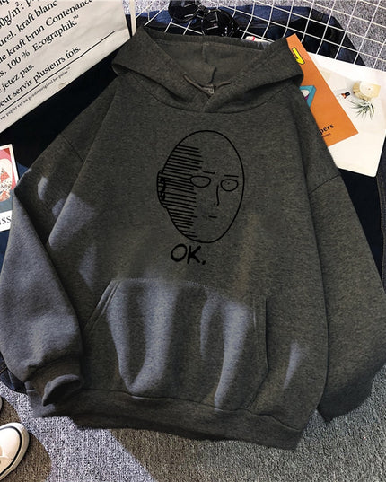 Męska bluza z kapturem i nadrukiem