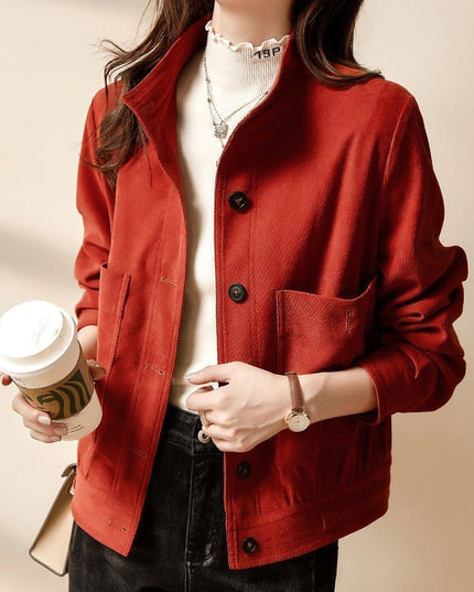 Damska kurtka przejściowa zapinana na guziki