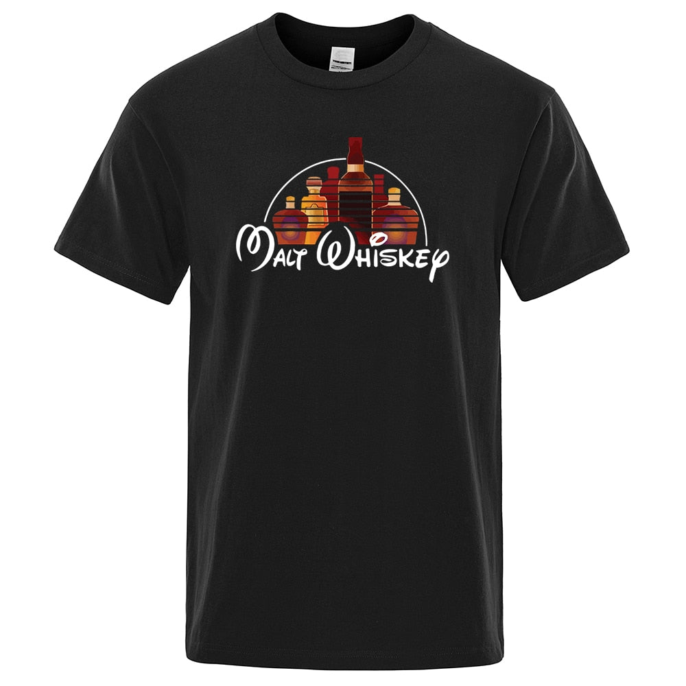 Męski T-shirt z napisem "MALT WHISKEY"