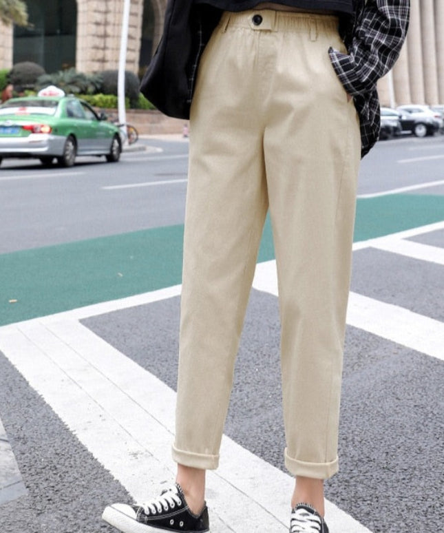 Damskie spodnie o luźnym kroju