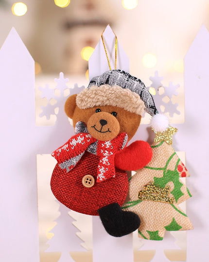 Świąteczna wisząca ozdoba z misiem na choince