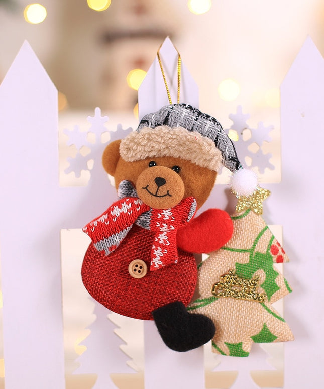 Świąteczna wisząca ozdoba z misiem na choince