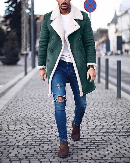 Męski płaszcz z kożuchem