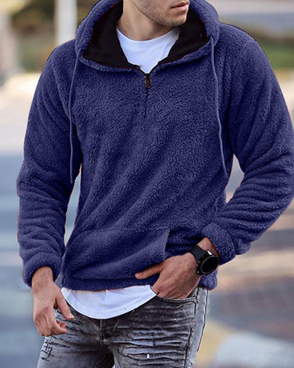 Męska bluza polarowa z kapturem