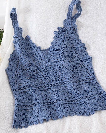 Damski koronkowy top na ramiączkach