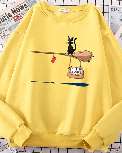 Damska bluza bez kaptura z nadrukiem