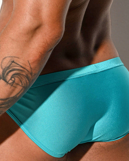 Męskie slipy kąpielowe błyszczące