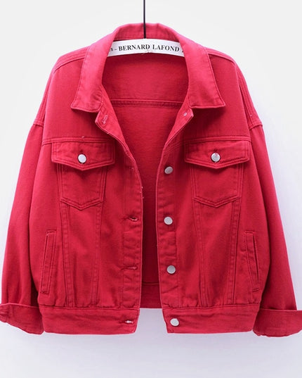 Damska kurtka jeansowa klasyczna o prostym kroju