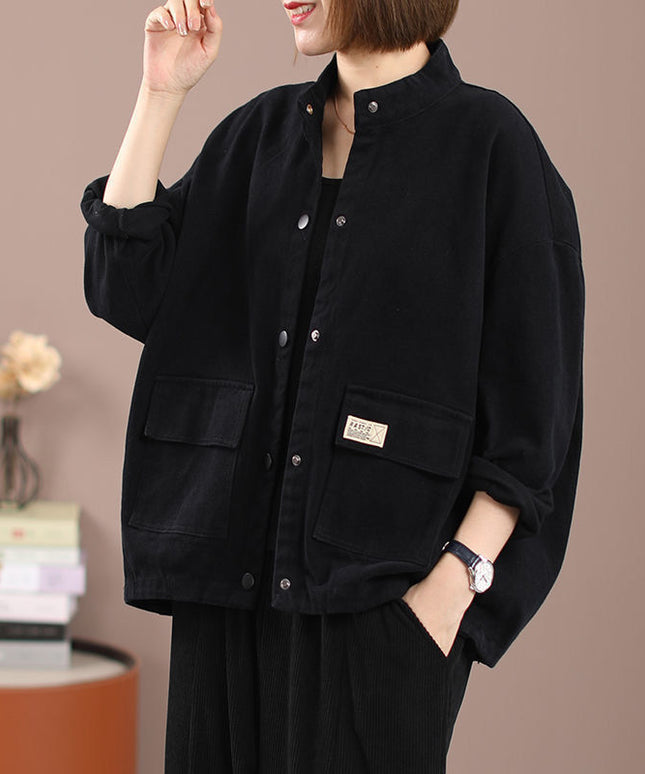 Damska kurtka przejściowa oversize z kieszeniami