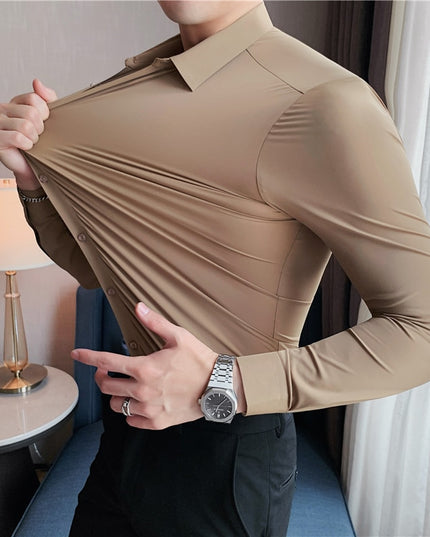 Męska koszula elastyczna o dopasowanym kroju