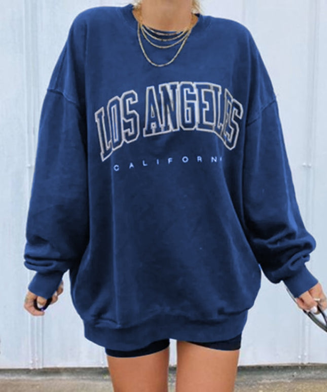 Damska bluza oversize z nadrukiem