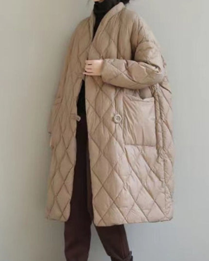 Damska kurtka zimowa pikowana oversize