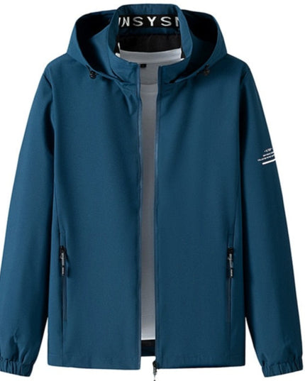 Męska kurtka przejściowa klasyczna z kapturem