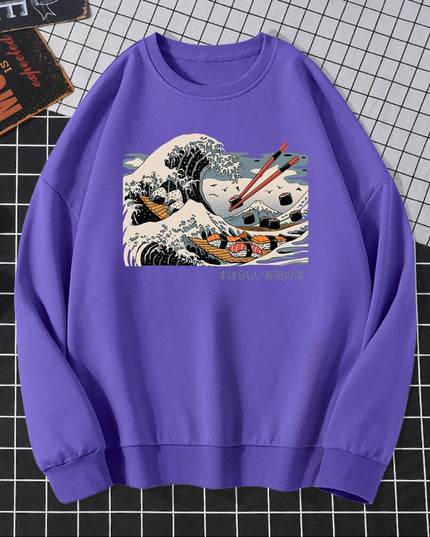 Męska bluza bez kaptura z nadrukowanym obrazkiem