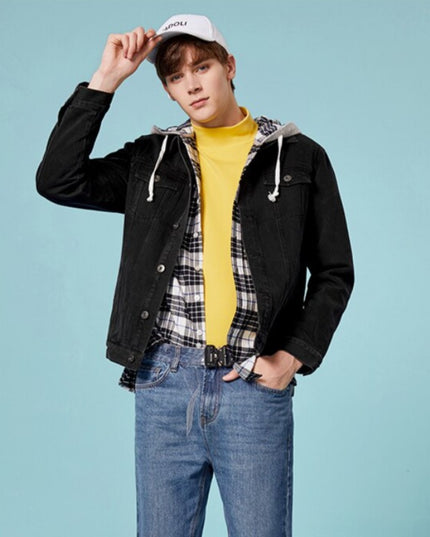 Męska kurtka jeansowa klasyczna o luźnym kroju