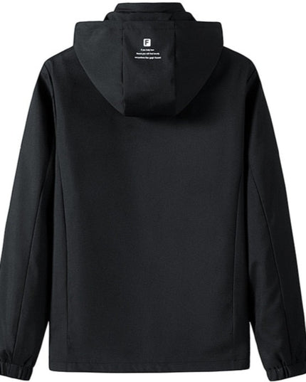 Męska kurtka przejściowa klasyczna z kapturem